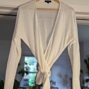 J Crew Linen Wrap Shirt